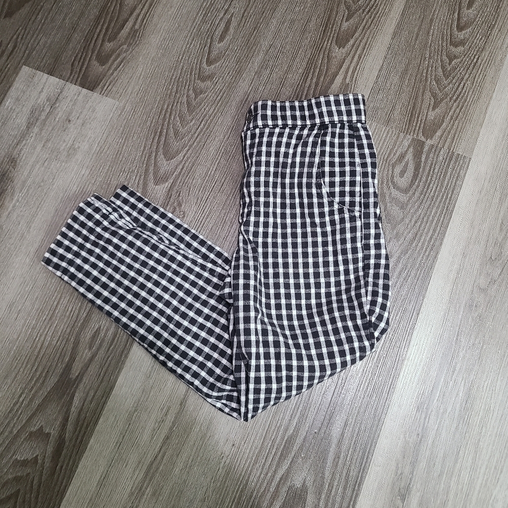 Hollister Black And White Checkered Pants S
